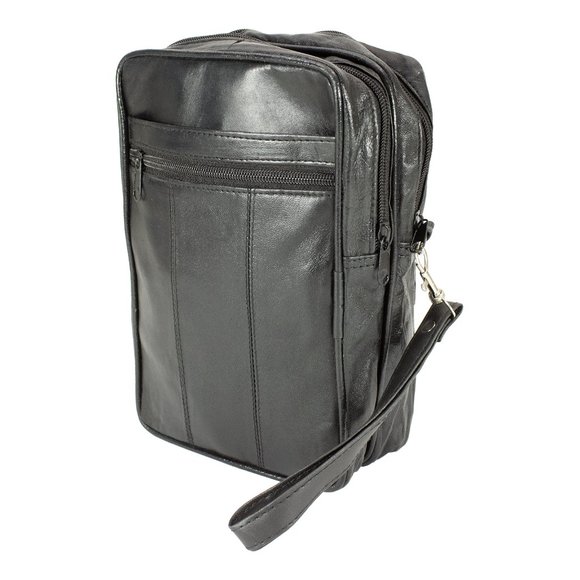 Lambskin Leather Shoulder Travel Bag Phone Organizer Bag - Picture 4 of 15